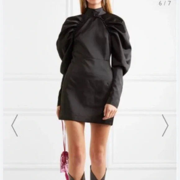 knee length dresses for ladies ROTATE Birger Christensen - Kjoler - Puff Sleeve Mini Dress - Bright White